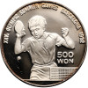 Korea Północna. 500 Won 1990, Tenis stołowy, XXV Letnie Igrzyska Olimpijskie w Barcelonie 1992 - Proof
