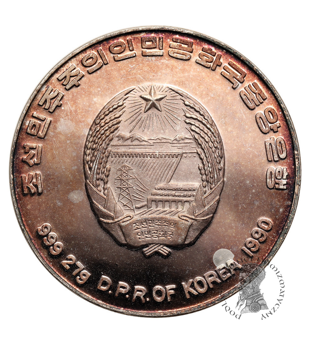 North Korea. 500 Won 1990, Table Tennis, XXV Summer Olympic Games in Barcelona 1992 - Proof