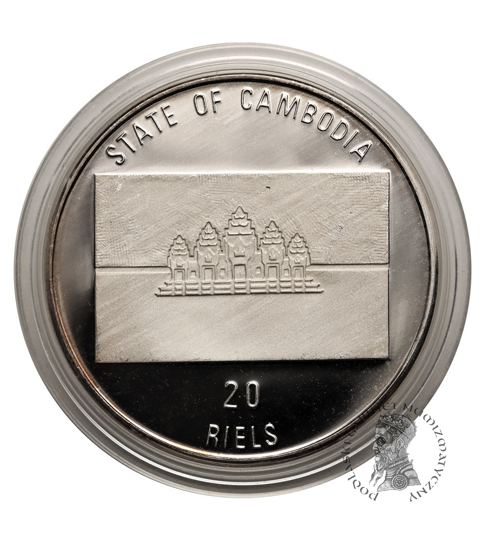 Cambodia. 20 Riels 1993, Indricotherium, series: Prehistoric Animals - Proof