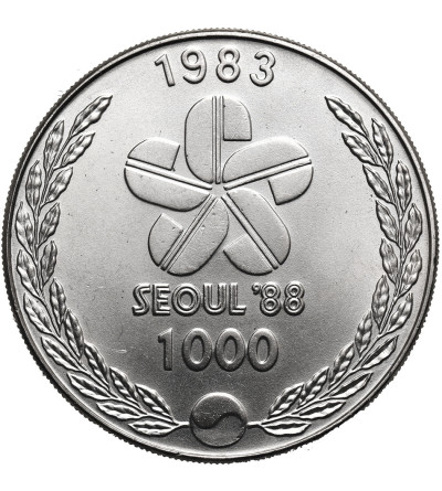 South Korea. 1000 Won 1983, Korean Drummer, 1988 Summer Olympic Games in Seoul