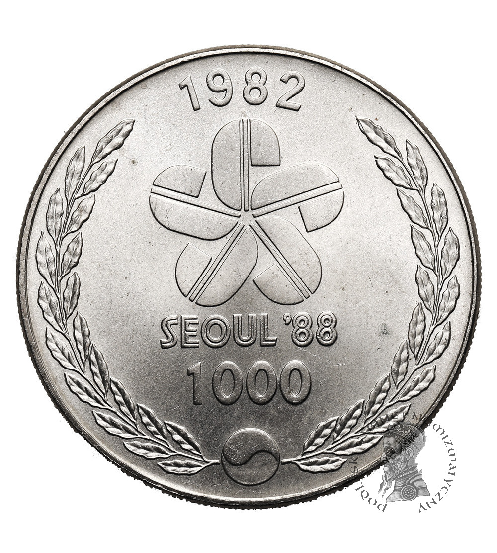 South Korea. 1000 Won 1982, Korean Dancers, 1988 Summer Olympic Games in Seoul