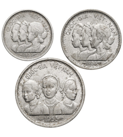 Wietnam Południowy, Bảo Đại (1949-1955). Zestaw 10, 20 Su i 50 Xu 1953