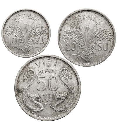 Wietnam Południowy, Bảo Đại (1949-1955). Zestaw 10, 20 Su i 50 Xu 1953