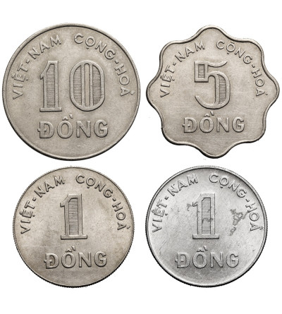 South Vietnam. Set of 1 Dong 1964, 1 Dong 1971, 5 Dong 1966, and 10 Dong 1964