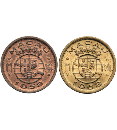 Macau. Set of 10 Avos 1952 and 1968