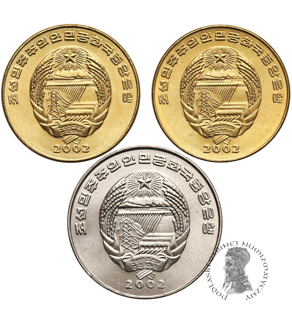 Korea Północna. Zestaw 2 x 1 Chon 2002, 2 Chon 2002 F.A.O.