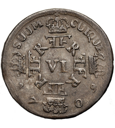 Prusy, Fryderyk I 1701-1713. Szóstak 1709 CG, Królewiec