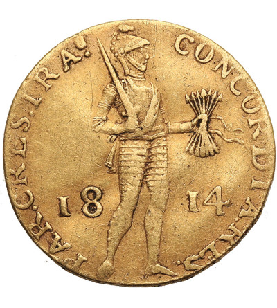 Holandia / Niderlandy. Wilhelm I, jako władca suwerenny, 1813-1815. Dukat (Gouden Dukaat) 1814, Utrecht