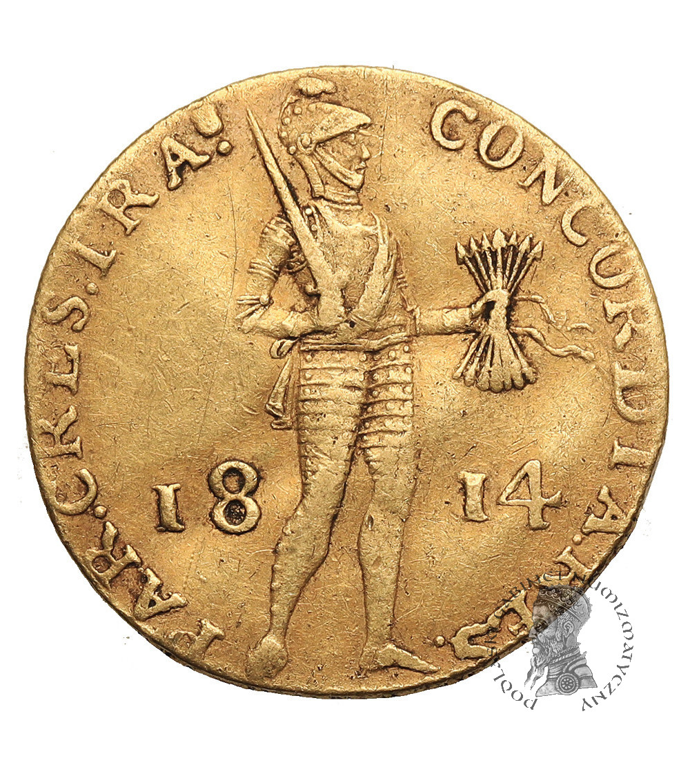 Holandia / Niderlandy. Wilhelm I, jako władca suwerenny, 1813-1815. Dukat (Gouden Dukaat) 1814, Utrecht