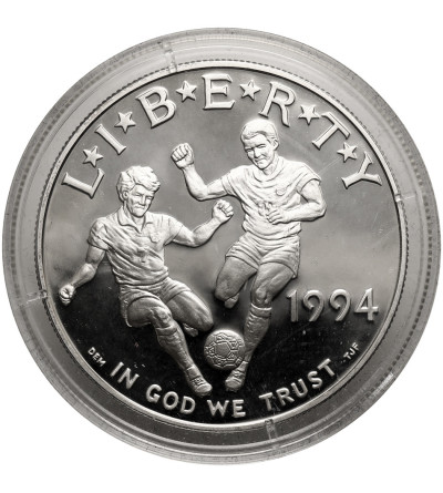 USA. 1 dolar 1994 S, San Francisco, Mistrzostwa Świata w Piłce Nożnej - Proof
