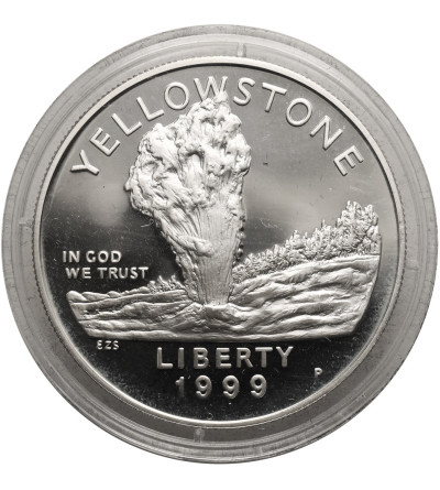 USA. 1 Dollar 1999 P, Philadelphia, 125th Anniversary of Yellowstone - Proof