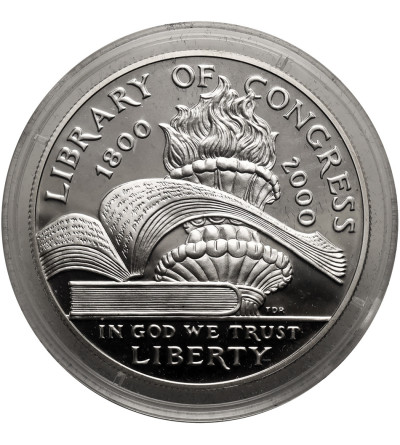 USA. 1 Dollar 2000 P, Philadelphia, 200th anniversary of the Library of Congress - Proof