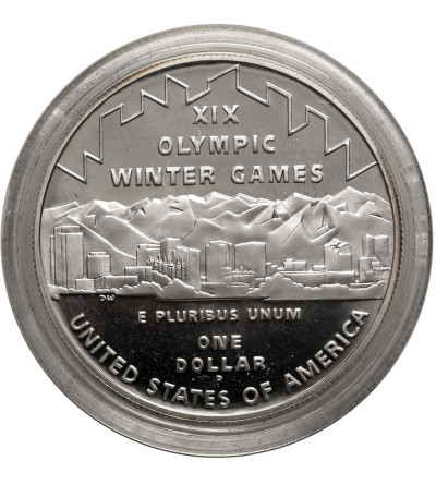 USA. 1 dolar 2002 P, Filadelfia, XIX Zimowe Igrzyska Olimpijskie w Salt Lake City - Proof