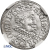Poland. Zygmunt III Waza, 1587-1632. Trojak (3 grosze) 1619, Riga Mint (small bust of the king) - NGC MS 63
