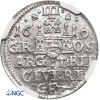 Poland. Zygmunt III Waza, 1587-1632. Trojak (3 grosze) 1619, Riga Mint (small bust of the king) - NGC MS 63