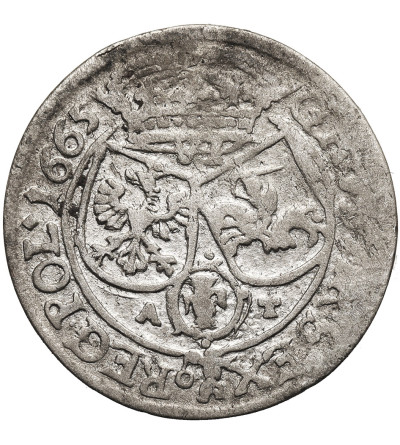 Polska. Jan Kazimierz, 1648-1668. Szóstak 1665 AT, mennica Kraków - legenda IO:CASIM: