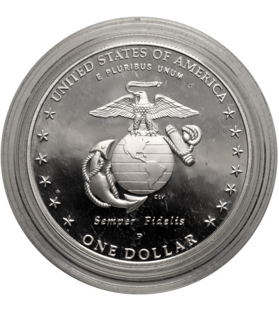USA. 1 dolar 2005 P, Filadelfia, Korpus Piechoty Morskiej Stanów Zjednoczonych, 230 Rocznica - Proof