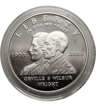 USA. 1 dolar 2003 P, Filadelfia, Stulecie pierwszego lotu Braci Wright - Proof