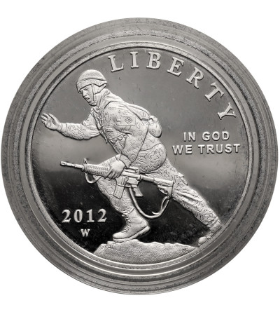 USA. 1 dolar 2012 W, West Point, Żołnierz piechoty - Proof