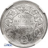 Indie Brytyjskie, Wiktoria (1837-1901). 1 rupia 1862 (c), Kalkuta - NGC MS 61