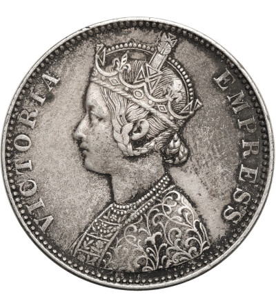 India - Bikanir. Rupee 1892, (Queen Victoria), Ganga Singh 1887-1942 AD
