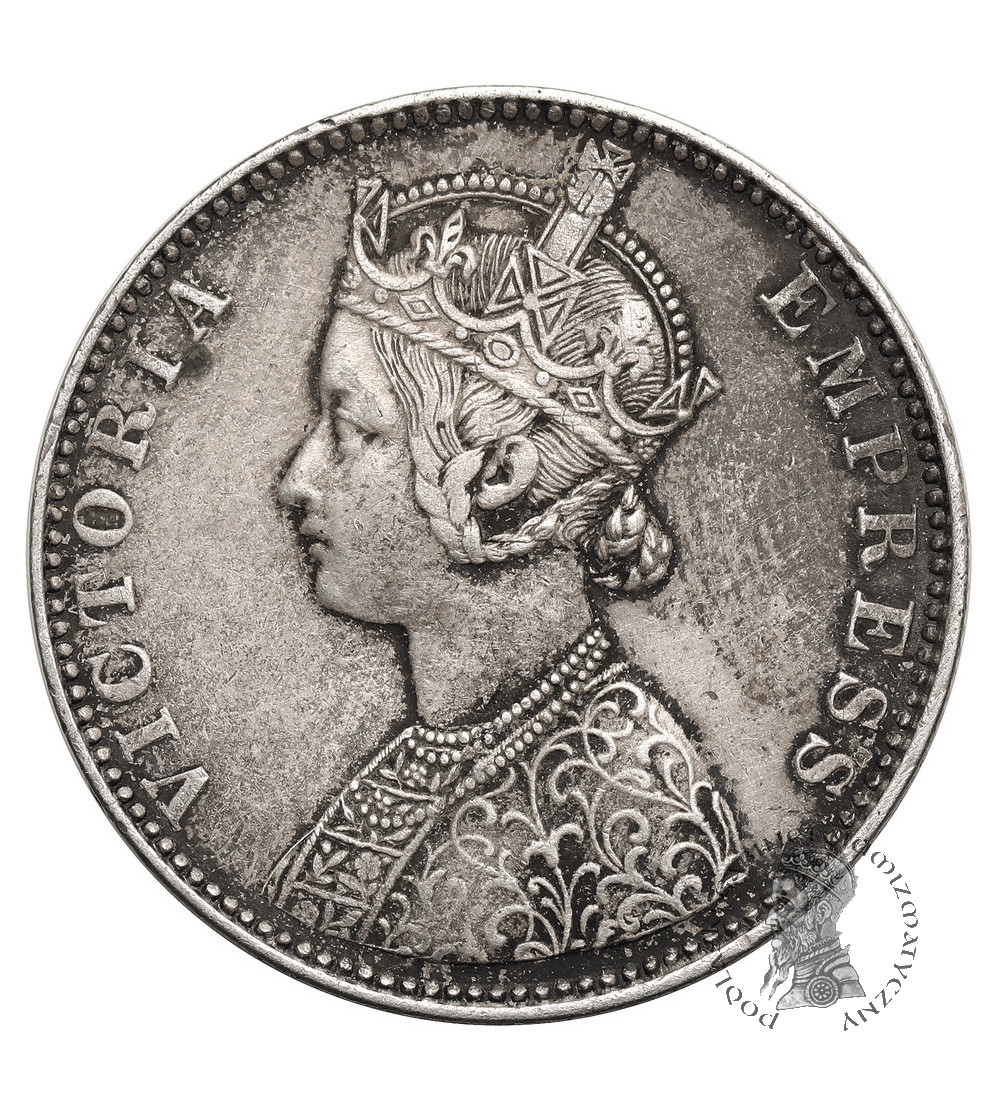 India - Bikanir. Rupee 1892, (Queen Victoria), Ganga Singh 1887-1942 AD