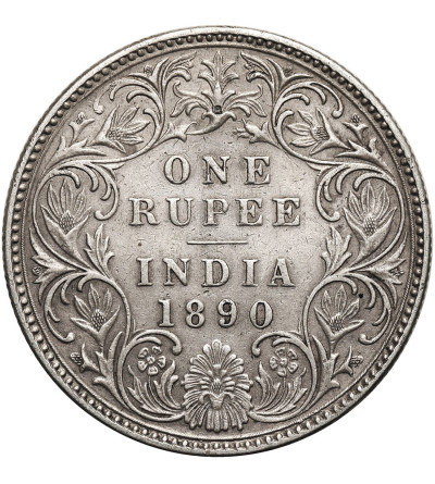 Indie Brytyjskie, Wiktoria (1837-1901). 1 rupia 1890 B, Bombaj