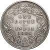 India - British, Victoria (1837–1901). 1 Rupee 1890 B, Bombay