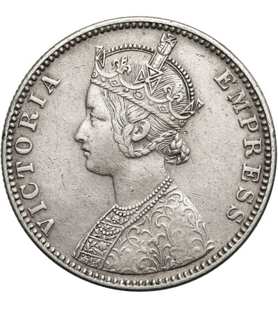 India - British, Victoria (1837–1901). 1 Rupee 1890 B, Bombay