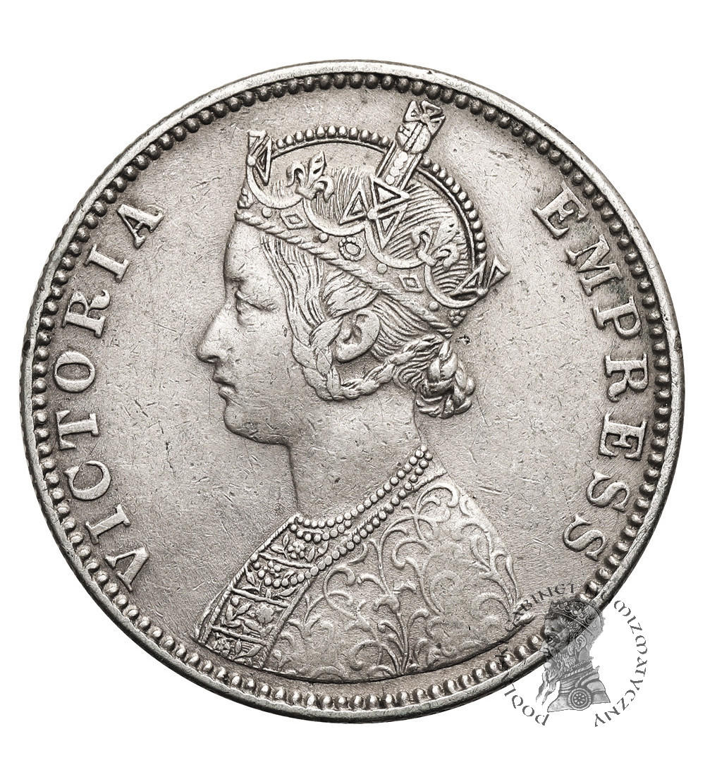 Indie Brytyjskie, Wiktoria (1837-1901). 1 rupia 1890 B, Bombaj
