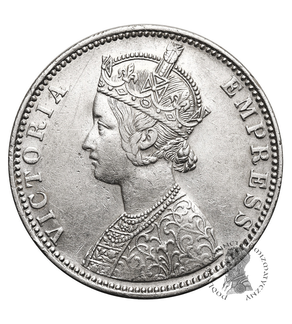 Indie Brytyjskie, Wiktoria (1837-1901). 1 rupia 1889 B, Bombaj