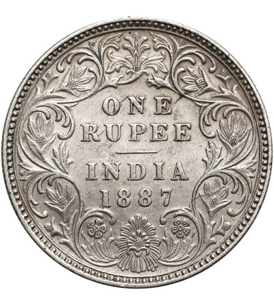Indie Brytyjskie, Wiktoria (1837-1901). 1 rupia 1887 B, Bombaj