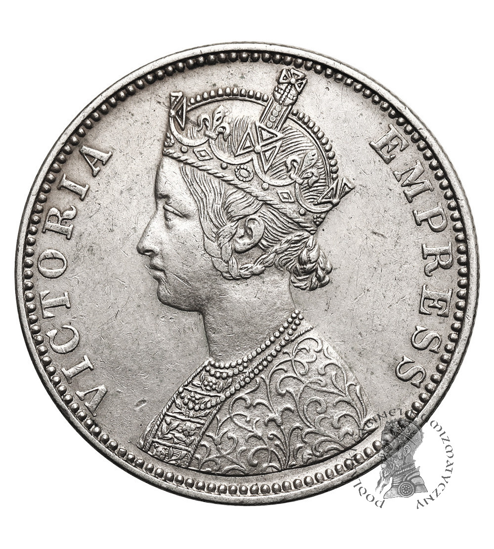 Indie Brytyjskie, Wiktoria (1837-1901). 1 rupia 1887 B, Bombaj