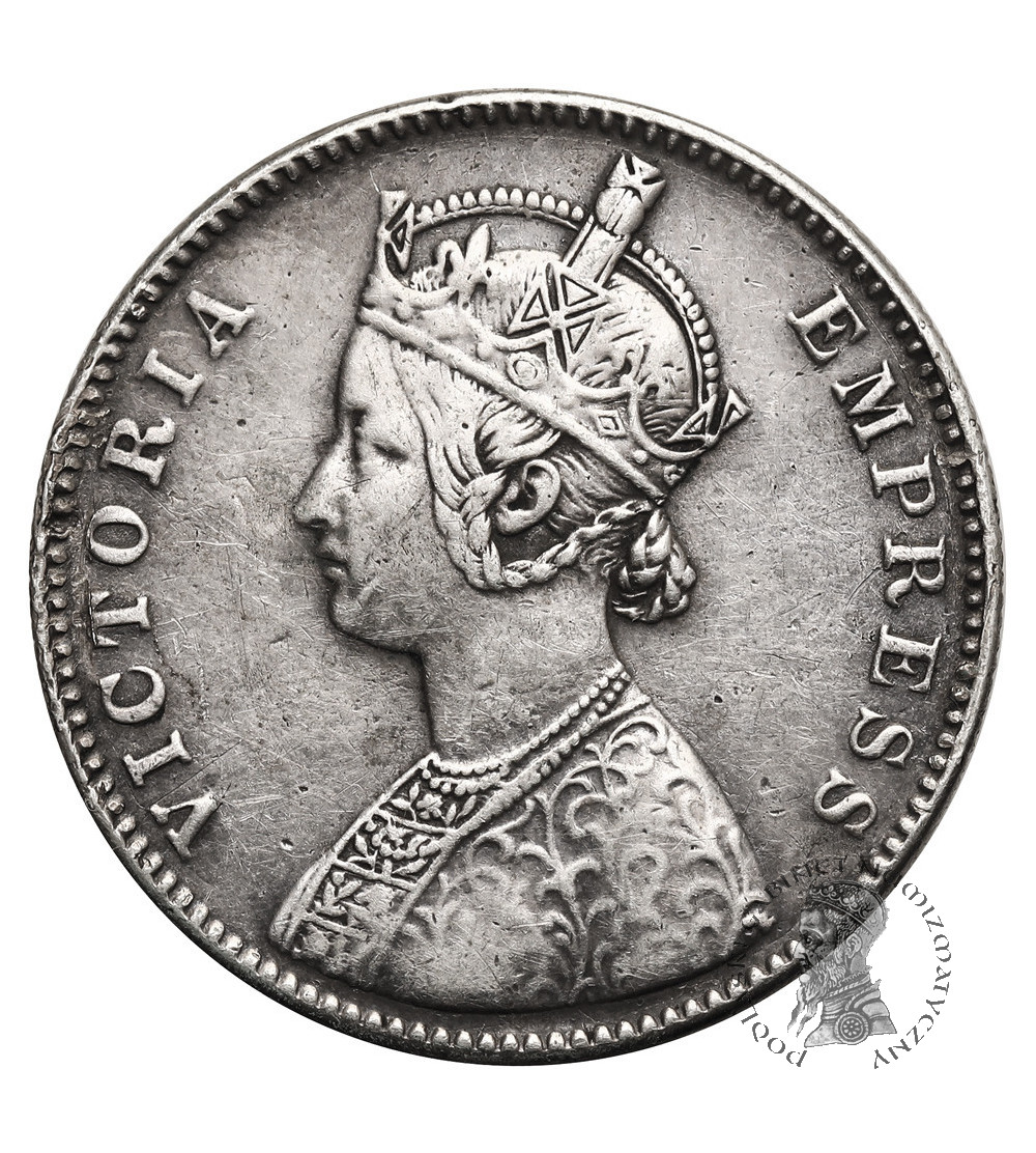 Indie Brytyjskie, Wiktoria (1837 - 1901). 1 rupia 1885 B, Bombaj