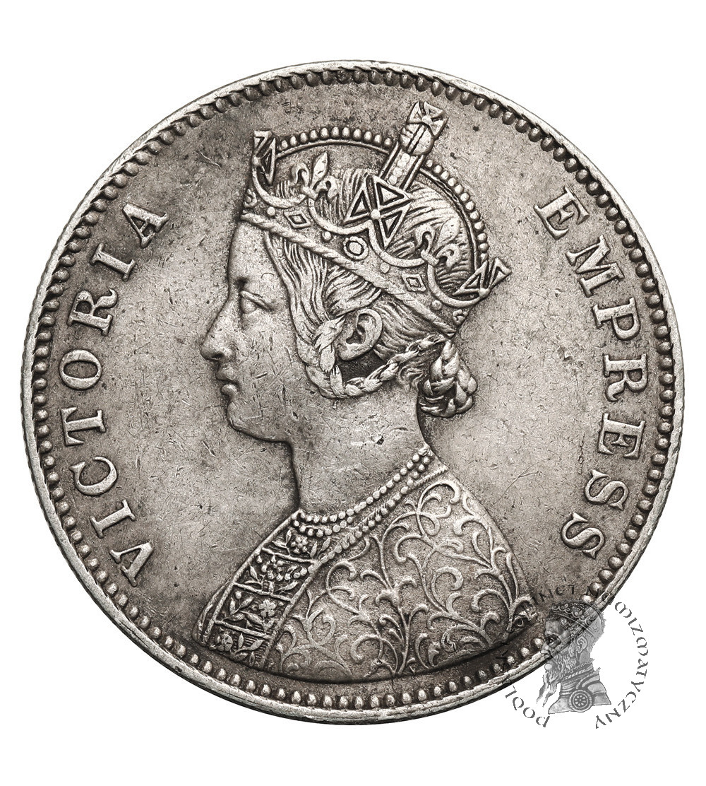 Indie Brytyjskie, Wiktoria (1837 - 1901). 1 rupia 1885 B, Bombaj