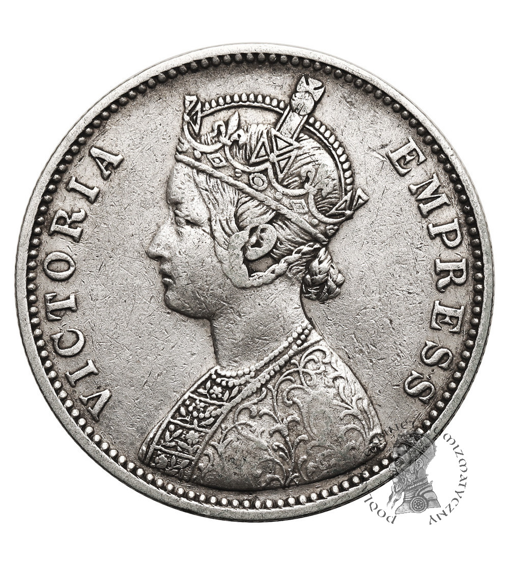 Indie Brytyjskie, Wiktoria (1837 - 1901). 1 rupia 1880 (c), Kalkuta