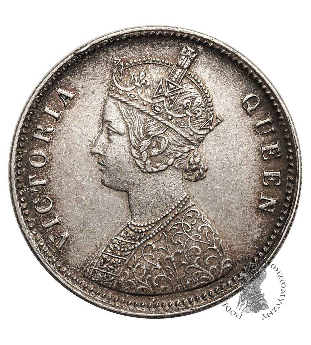 Indie Brytyjskie, Wiktoria (1837 - 1901). 1 rupia 1876 (c), Kalkuta