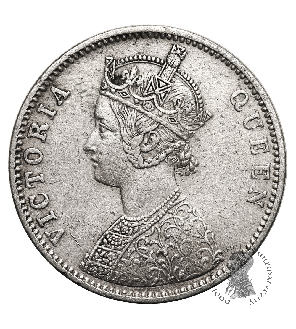 Indie Brytyjskie, Wiktoria (1837 - 1901). 1 rupia 1875 (c), Kalkuta