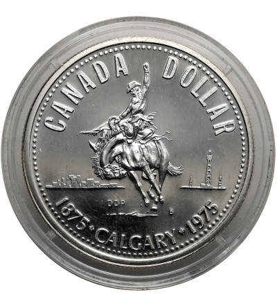 Kanada, Elżbieta II (1952-2022). 1 dolar 1975, 100-lecie miasta Calgary, Kolekcja: "Srebrne dolary kanadyjskie"