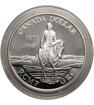 Kanada, Elżbieta II (1952-2022). 1 dolar 1998, 125 rocznica powstania Królewskiej Kanadyjskiej Policji Konnej - Proof