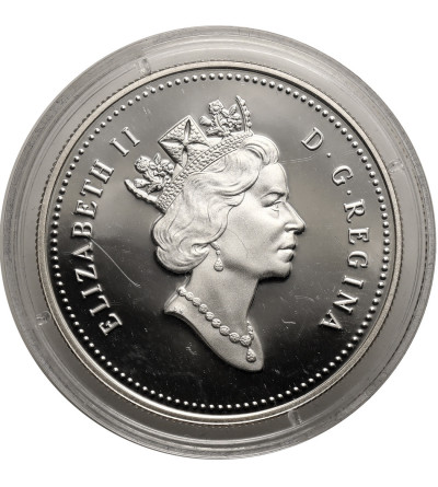 Kanada, Elżbieta II (1952-2022). 1 dolar 1990, 300 rocznica wypraw Henry`ego Kelseya, Kolekcja: "Srebrne dolary kanadyjskie" - Proof