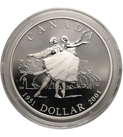 Canada, Elizabeth II (1952-2022). 1 dollar 2001, 50th anniversary of the founding of the Canada National Ballet - Proof