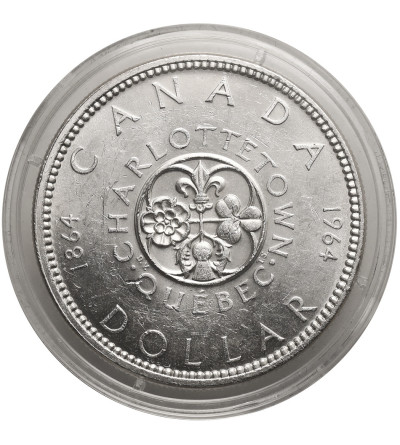 Kanada, Elżbieta II (1952-2022). 1 dolar 1964, 100 Rocznica Konferencji w Charlottetown i Quebecu