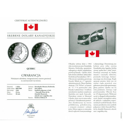 Canada, Elizabeth II (1952-2022). 1 Dollar 1964, 100th Anniversary of the Charlottetown and Quebec Conference