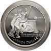 Kanada, Elżbieta II (1952-2022). 1 dolar 1997, 25 rocznica zwycięstwa Kanady nad ZSRR, Hokej na Lodzie - Proof