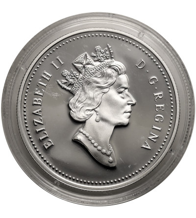Kanada, Elżbieta II (1952-2022). 1 dolar 1997, 25 rocznica zwycięstwa Kanady nad ZSRR, Hokej na Lodzie - Proof
