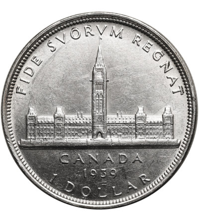 Canada, George VI (1936-1952). 1 Dollar 1939, Parliament, Royal Visit to Ottawa