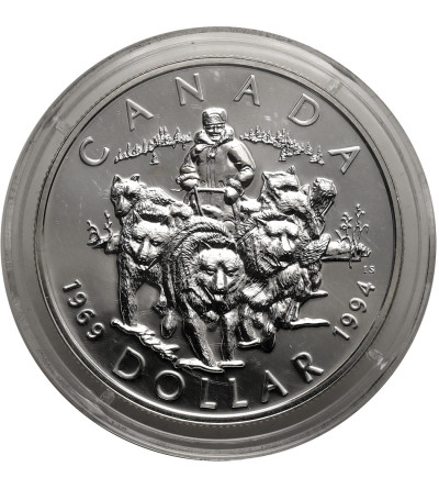 Kanada, Elżbieta II (1952-2022). 1 dolar 1994, 25 rocznica ostatniego patrolu RCMP - Proof