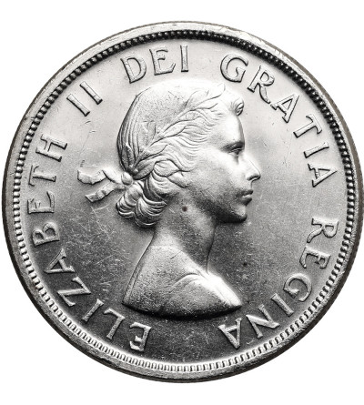 Kanada, Kolumbia Brytyjska, Elżbieta II (1952-2022). 1 Dolar 1958, Setna Rocznica Powstania Kolumbii Brytyjskiej