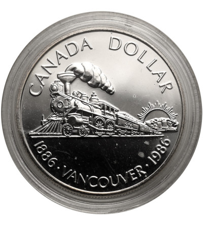Kanada, Elżbieta II (1952-2022). 1 dolar 1986, Stulecie Vancouver, Kolekcja: "Srebrne dolary kanadyjskie"